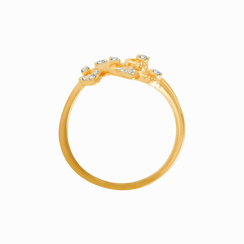 18KT (750) Yellow Gold And Diamond Ring For Women