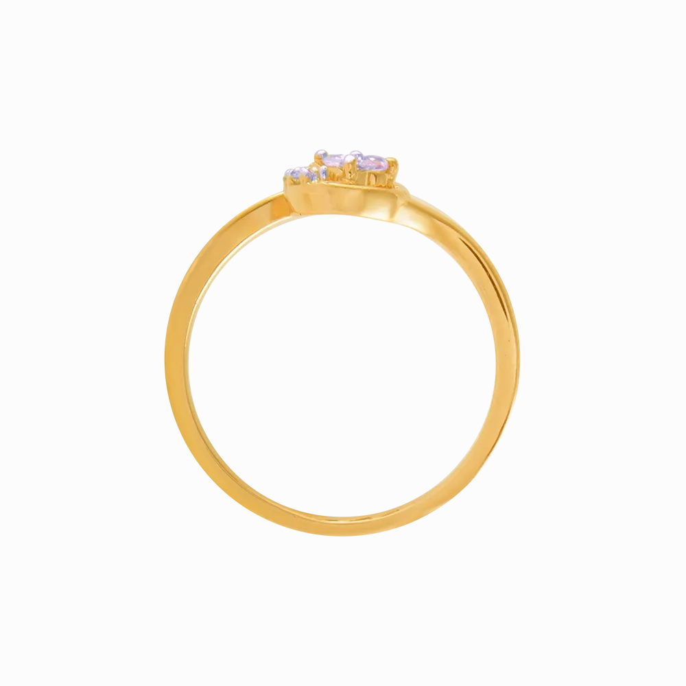 18KT (750) Yellow Gold And Diamond Ring For Women