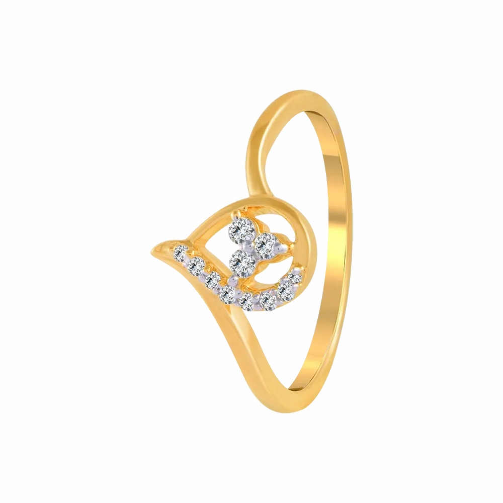 18KT (750) Yellow Gold And Diamond Ring For Women