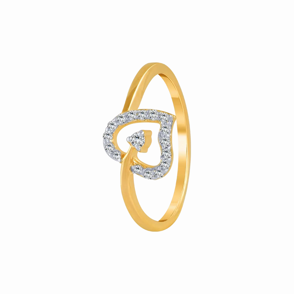 18KT (750) Yellow Gold And Diamond Ring For Women