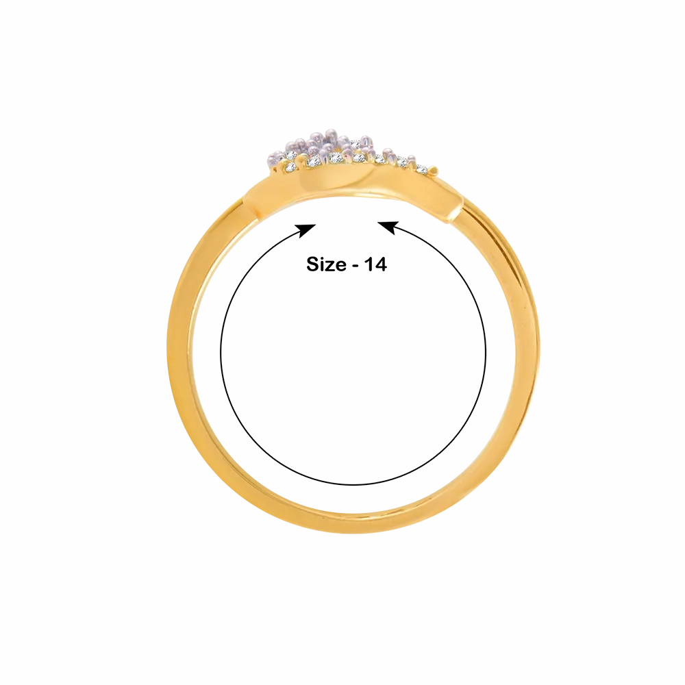 18KT (750) Yellow Gold And Diamond Ring For Women