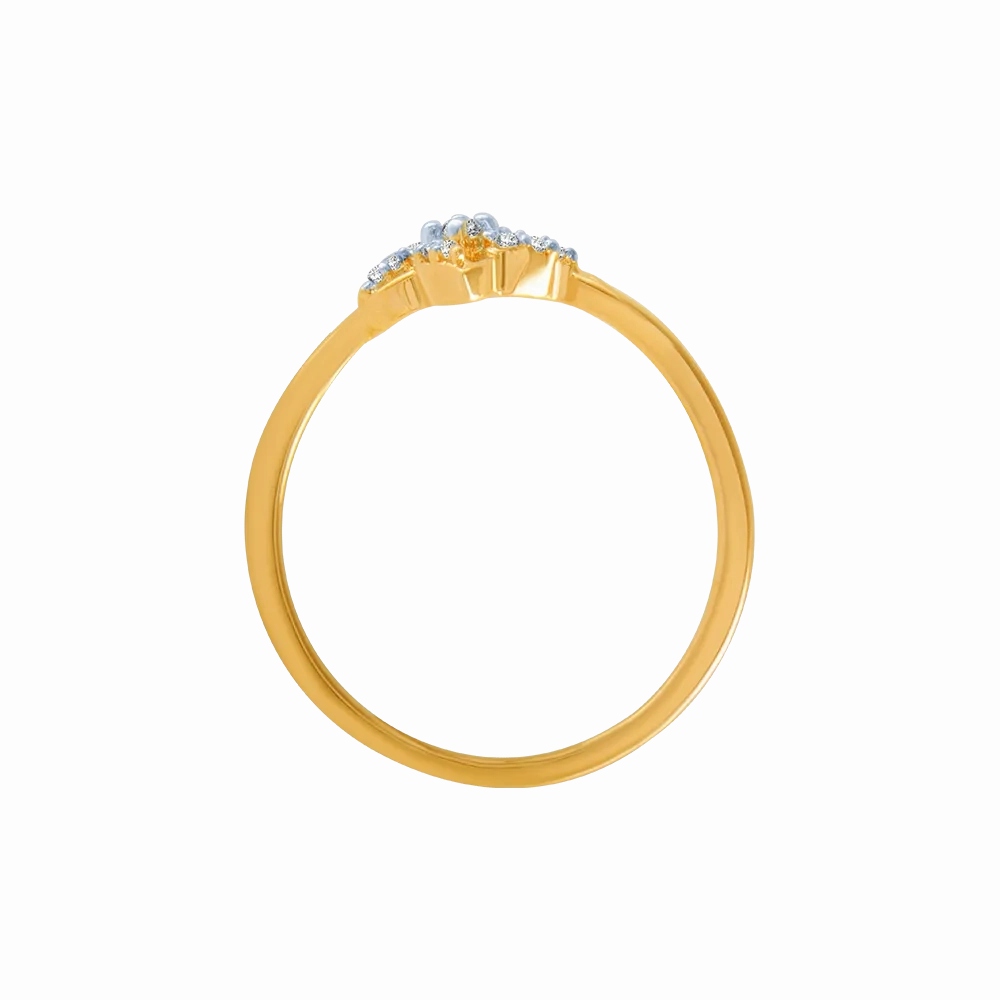 18KT (750) Yellow Gold And Diamond Ring For Women