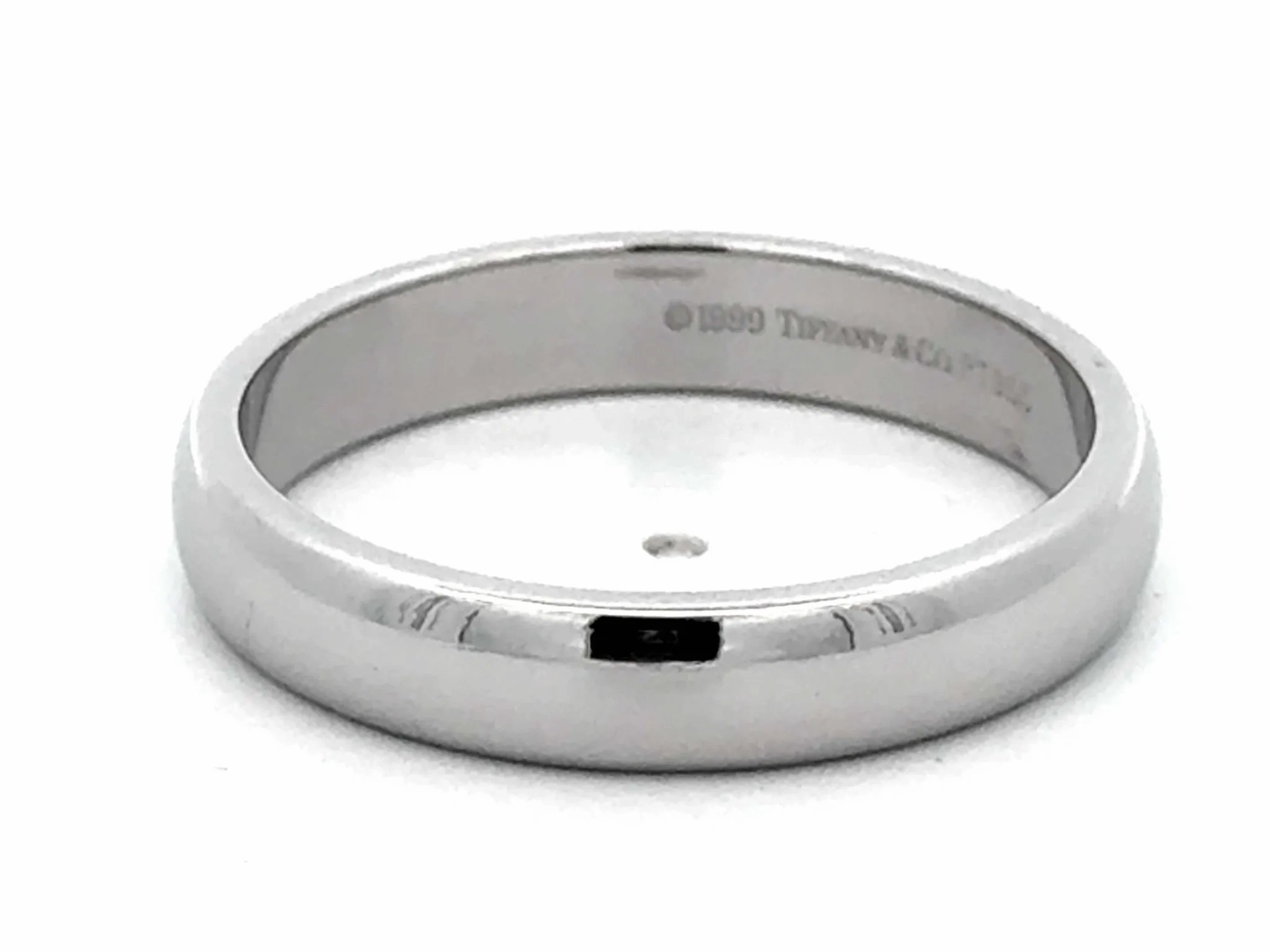 1999 Tiffany &amp; Co. Forever Wedding Band Ring Platinum 4.5 mm, size 11.25