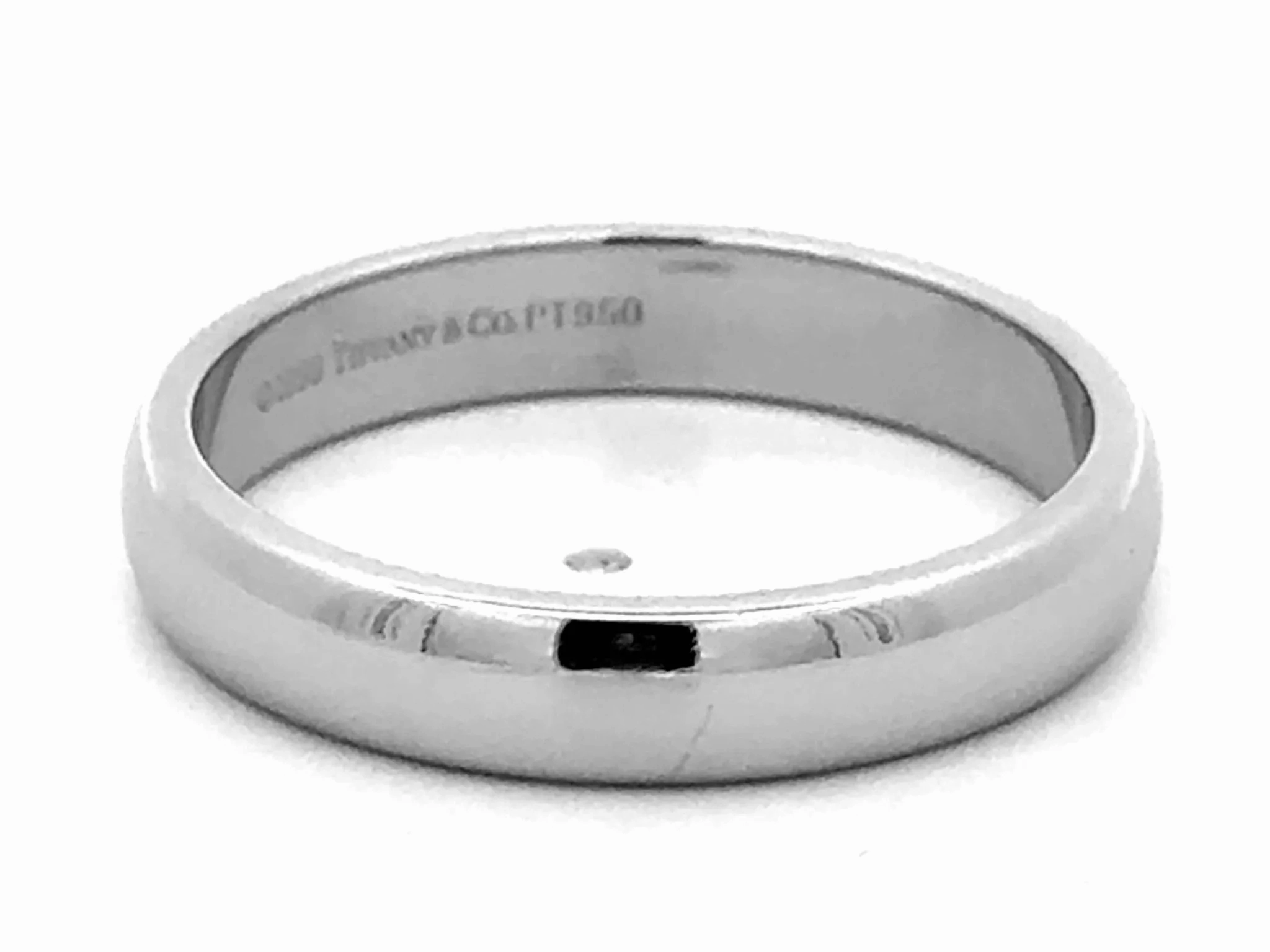 1999 Tiffany &amp; Co. Forever Wedding Band Ring Platinum 4.5 mm, size 11.25