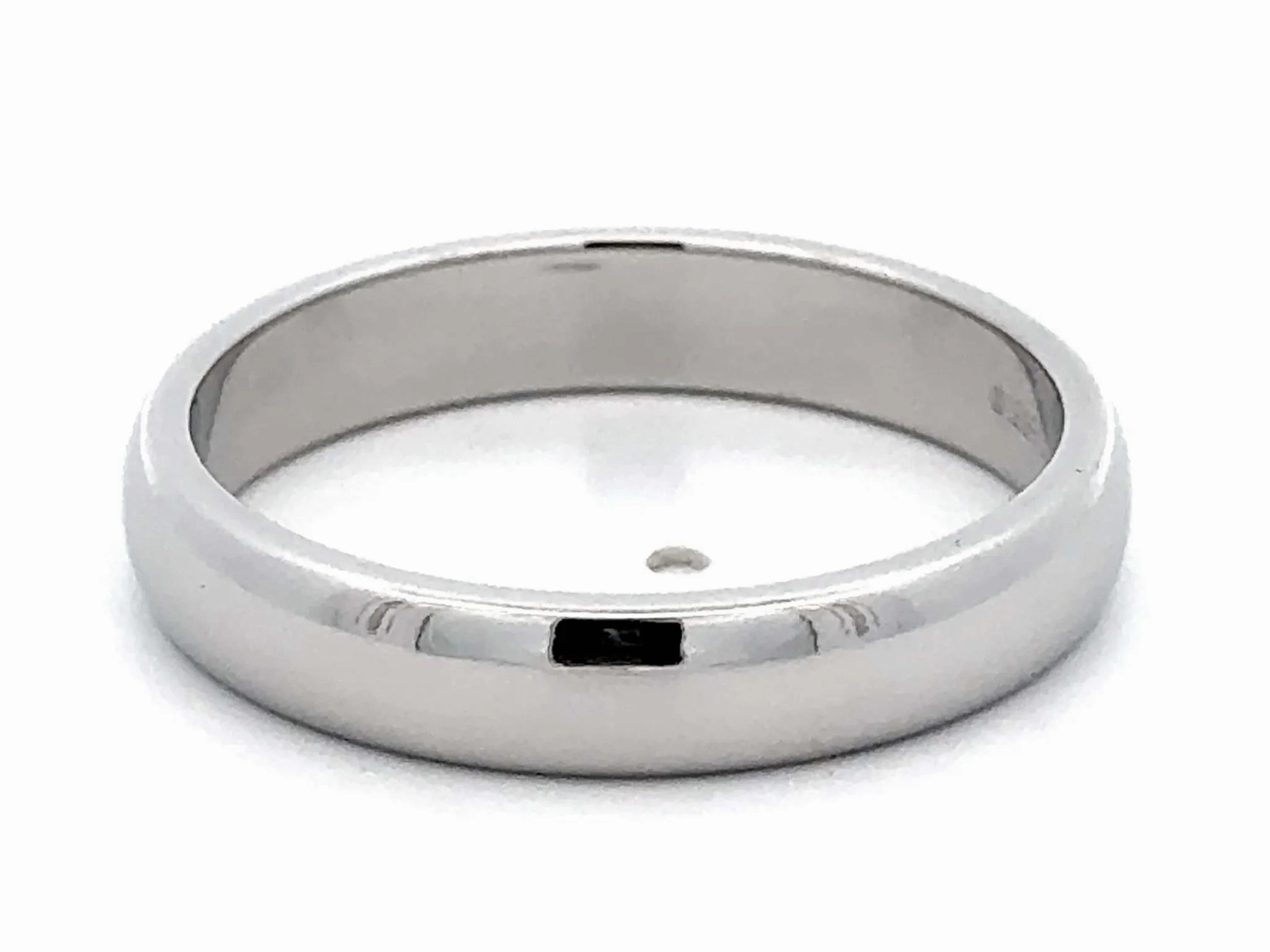 1999 Tiffany &amp; Co. Forever Wedding Band Ring Platinum 4.5 mm, size 11.25