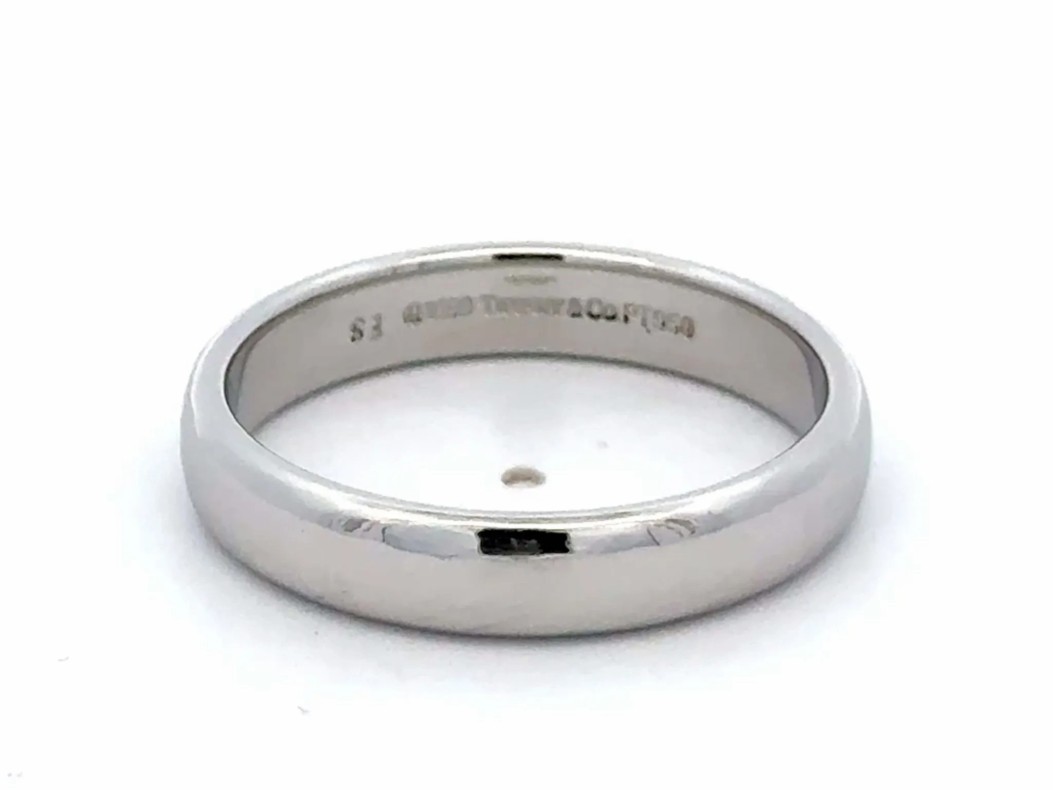 1999 Tiffany &amp; Co. Forever Wedding Band Ring Platinum 4.5 mm, size 11
