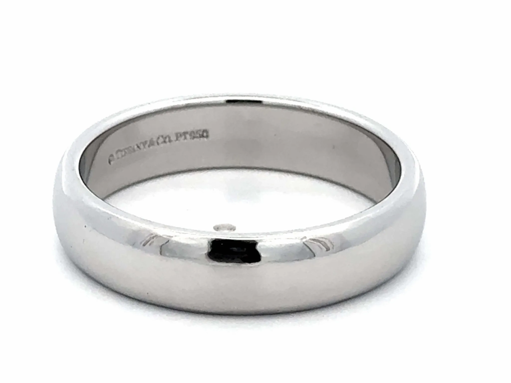 1999 Tiffany &amp; Co. Forever Wedding Band Ring Platinum 6 mm, size 12.75