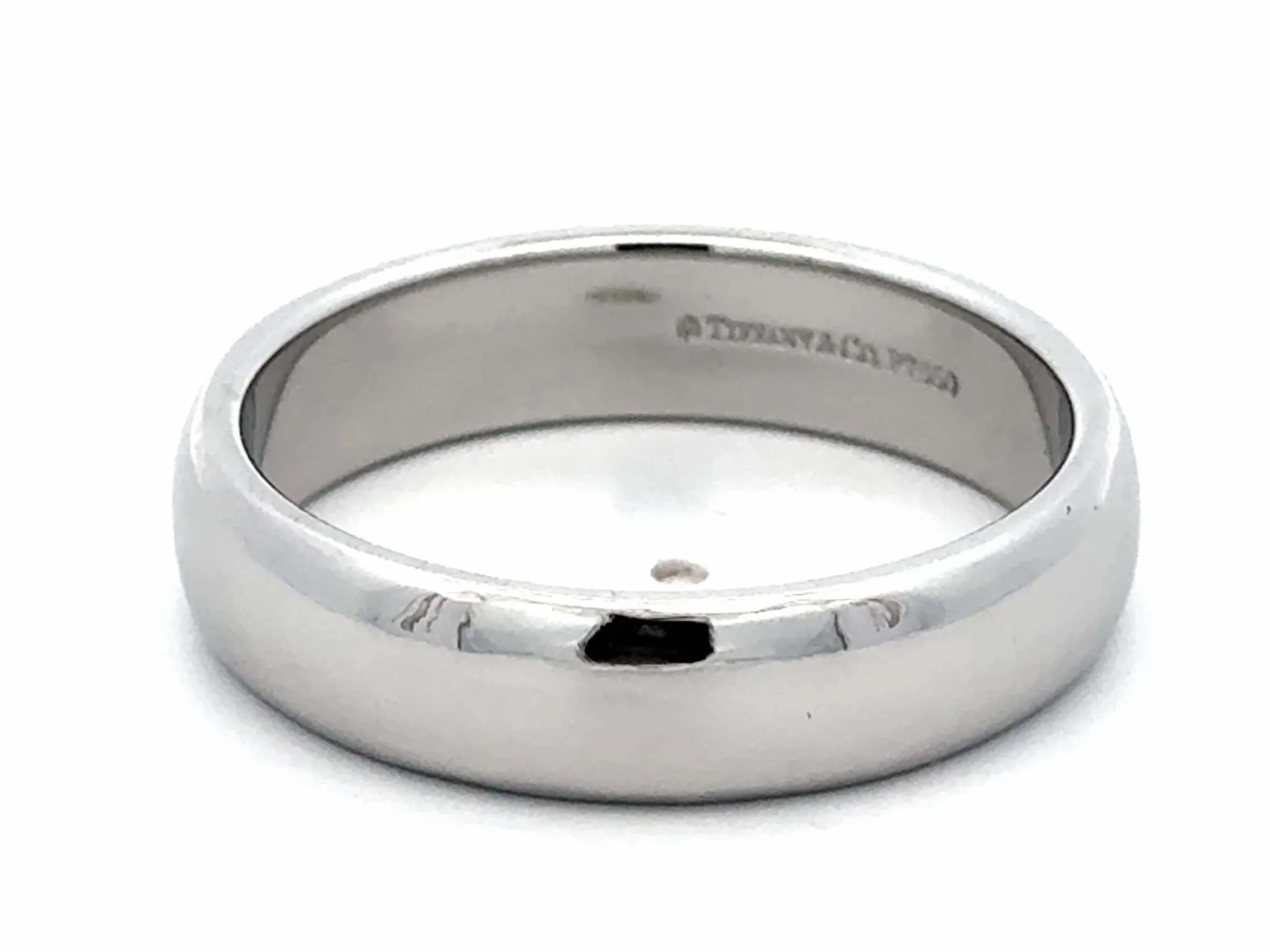 1999 Tiffany &amp; Co. Forever Wedding Band Ring Platinum 6 mm, size 12.75