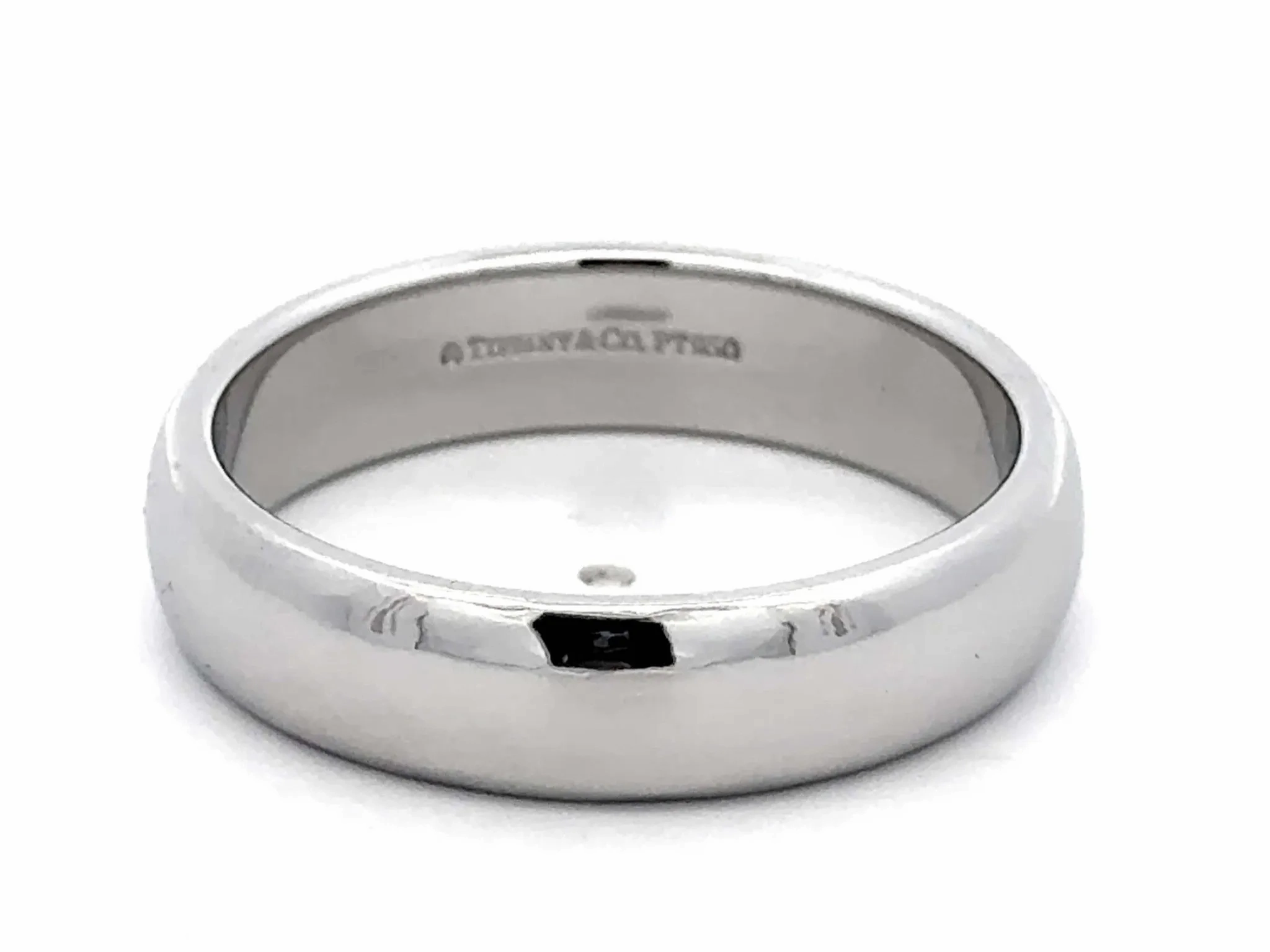1999 Tiffany &amp; Co. Forever Wedding Band Ring Platinum 6 mm, size 12.75