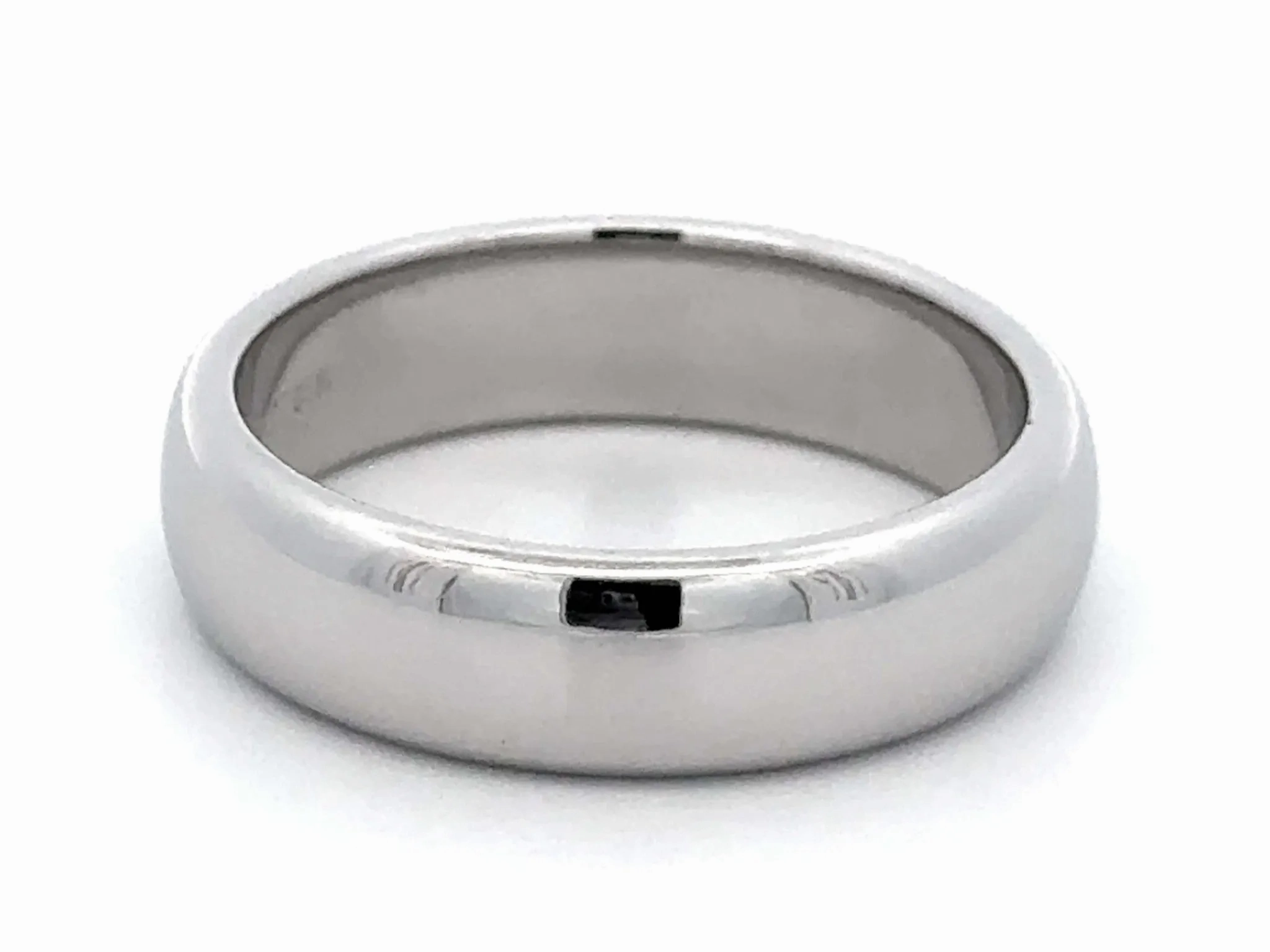 1999 Tiffany &amp; Co. Forever Wedding Band Ring Platinum 6 mm, size 9.75