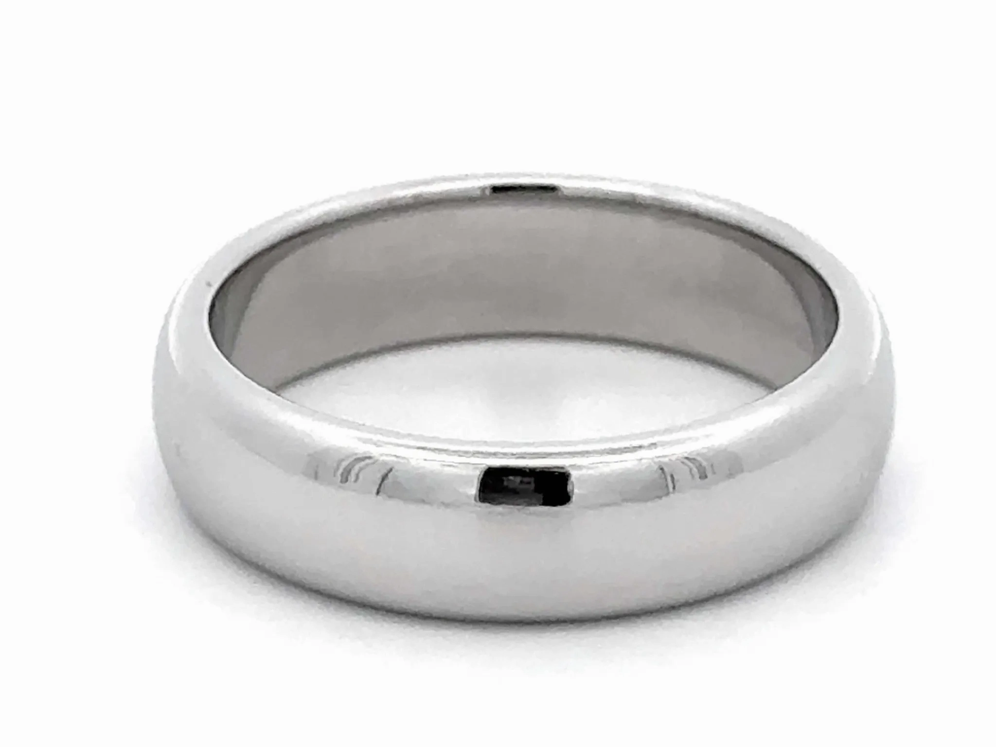 1999 Tiffany &amp; Co. Forever Wedding Band Ring Platinum 6 mm, size 9.75