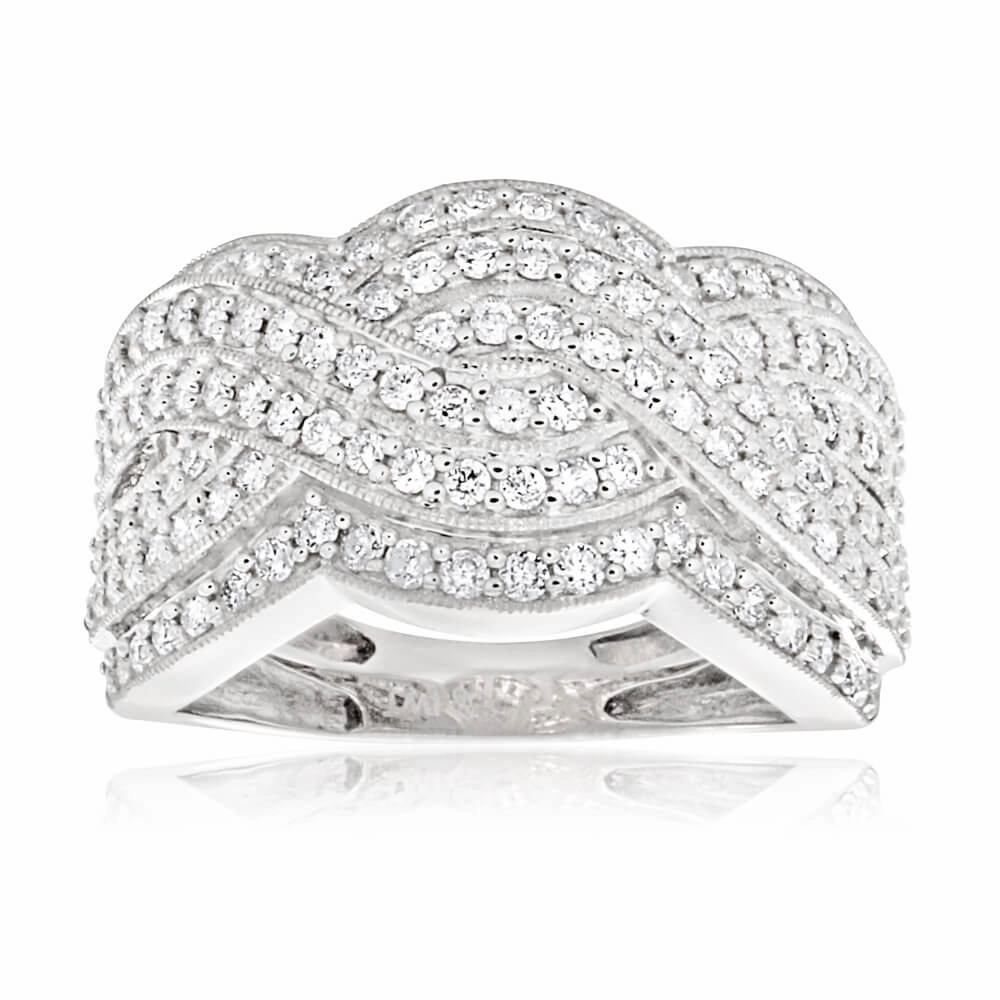 1.00 Carat Diamond Ring in 9ct White Gold