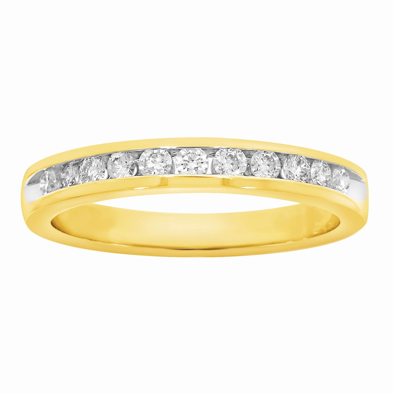 1/3 Carat Diamond Eternity Ring with 11 Brilliant Diamonds in 9ct Yellow Gold