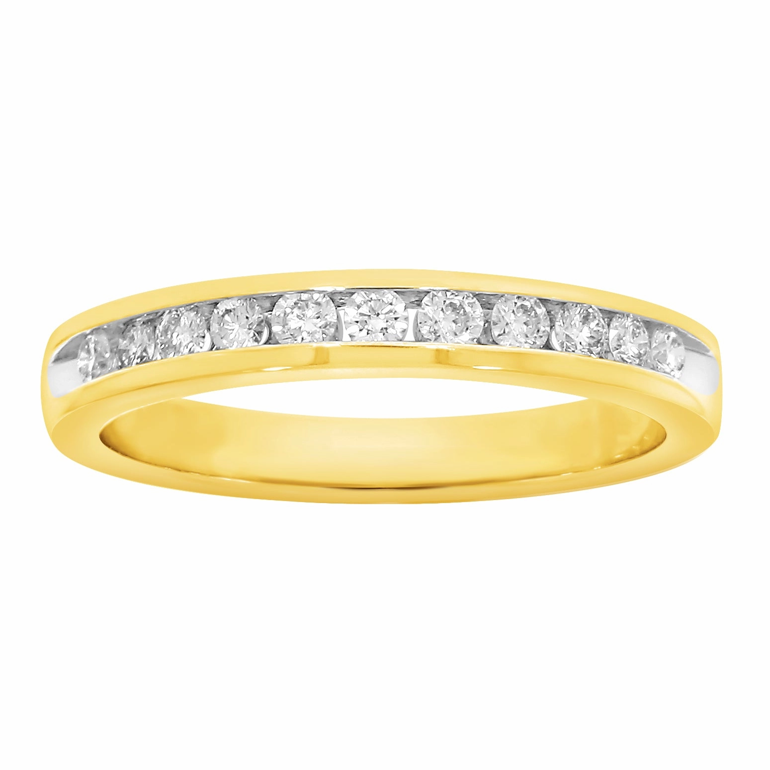 1/3 Carat Diamond Eternity Ring with 11 Brilliant Diamonds in 9ct Yellow Gold