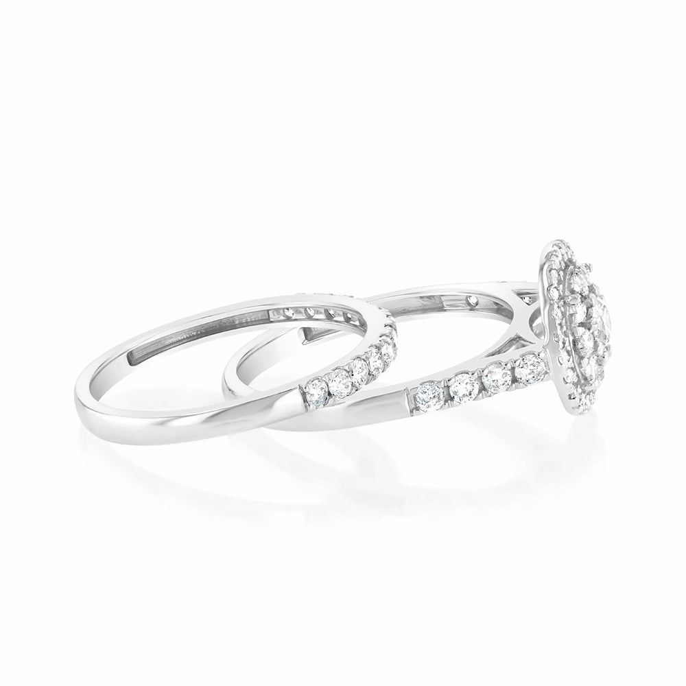 1 Carat Diamond Ring in 9ct White Gold