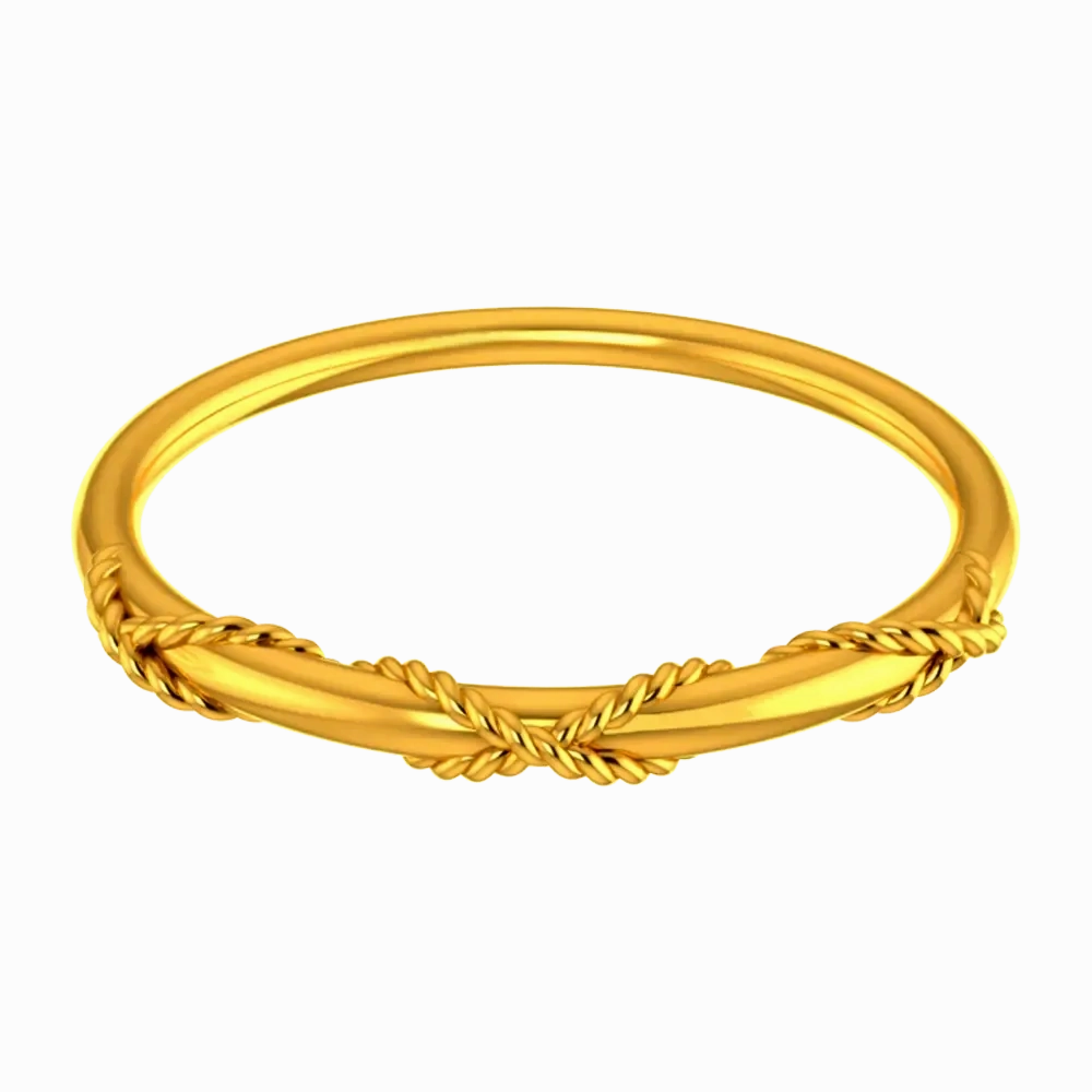 22k Gold Ring With A Rope Design