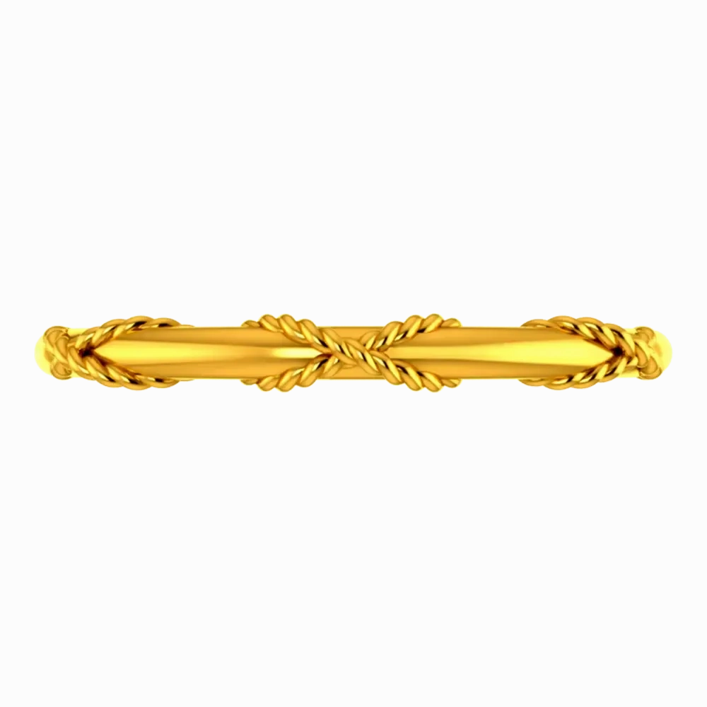 22k Gold Ring With A Rope Design