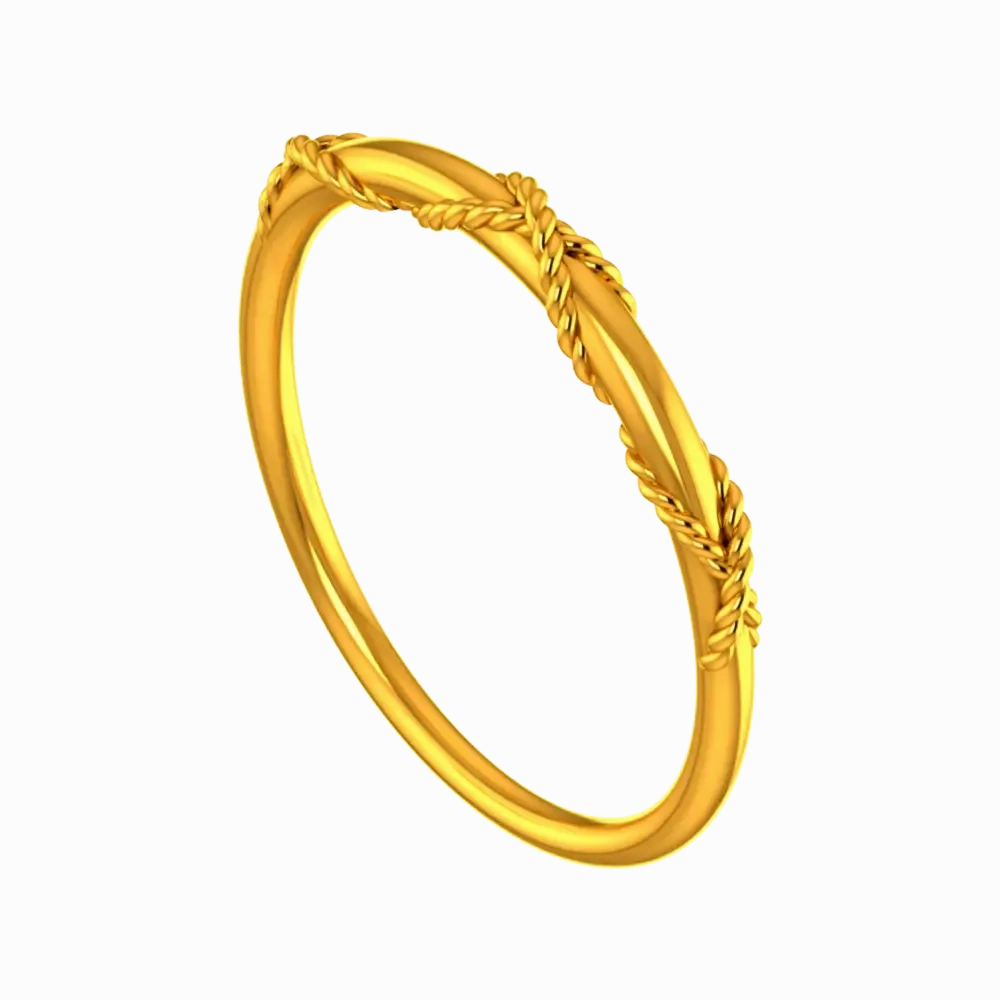 22k Gold Ring With A Rope Design