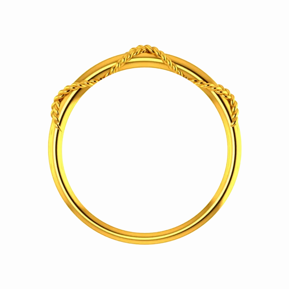 22k Gold Ring With A Rope Design