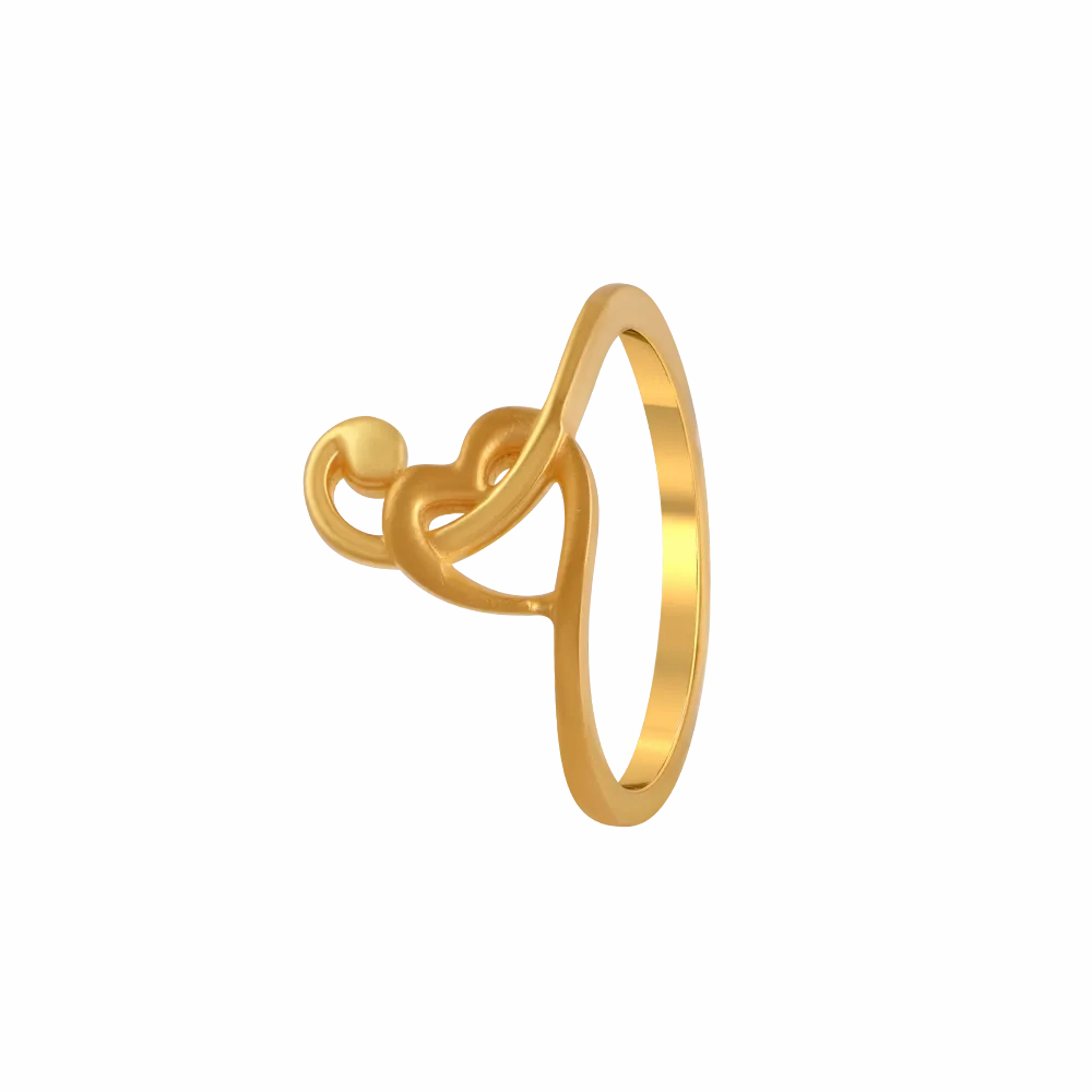 22k Heart-on-heart Gold Rings From Goldlites Collection