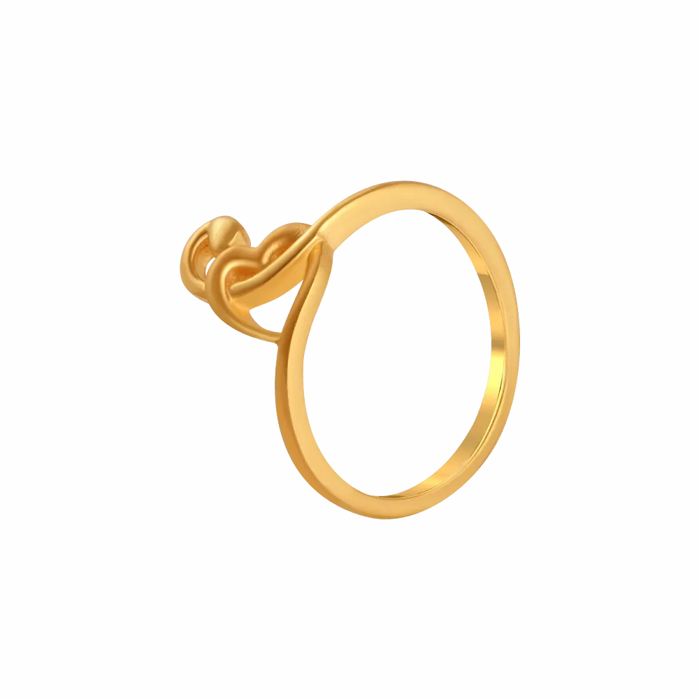 22k Heart-on-heart Gold Rings From Goldlites Collection