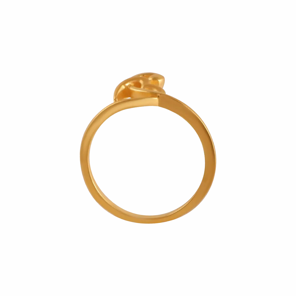 22k Heart-on-heart Gold Rings From Goldlites Collection