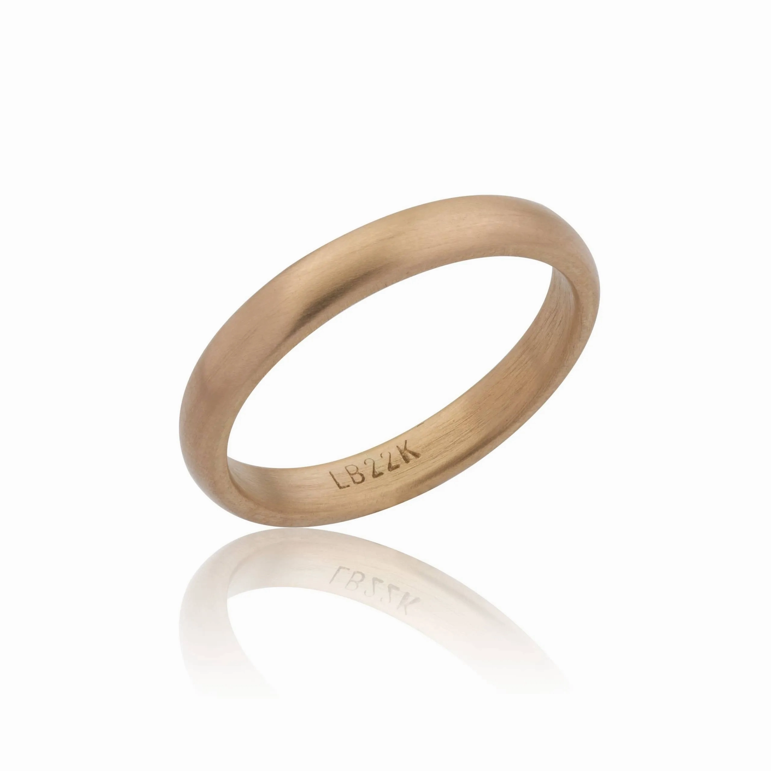 22K Rose Gold &quot;Peach Glow&quot; Solid Band