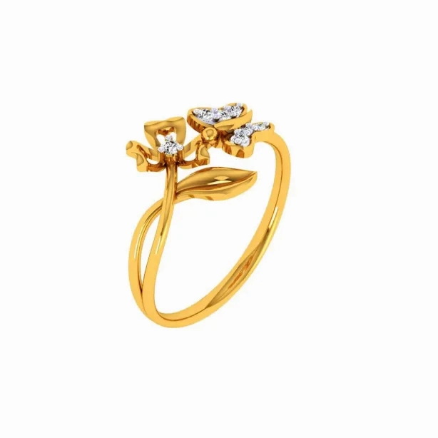 22KT (916) Yellow Gold Ring For Women