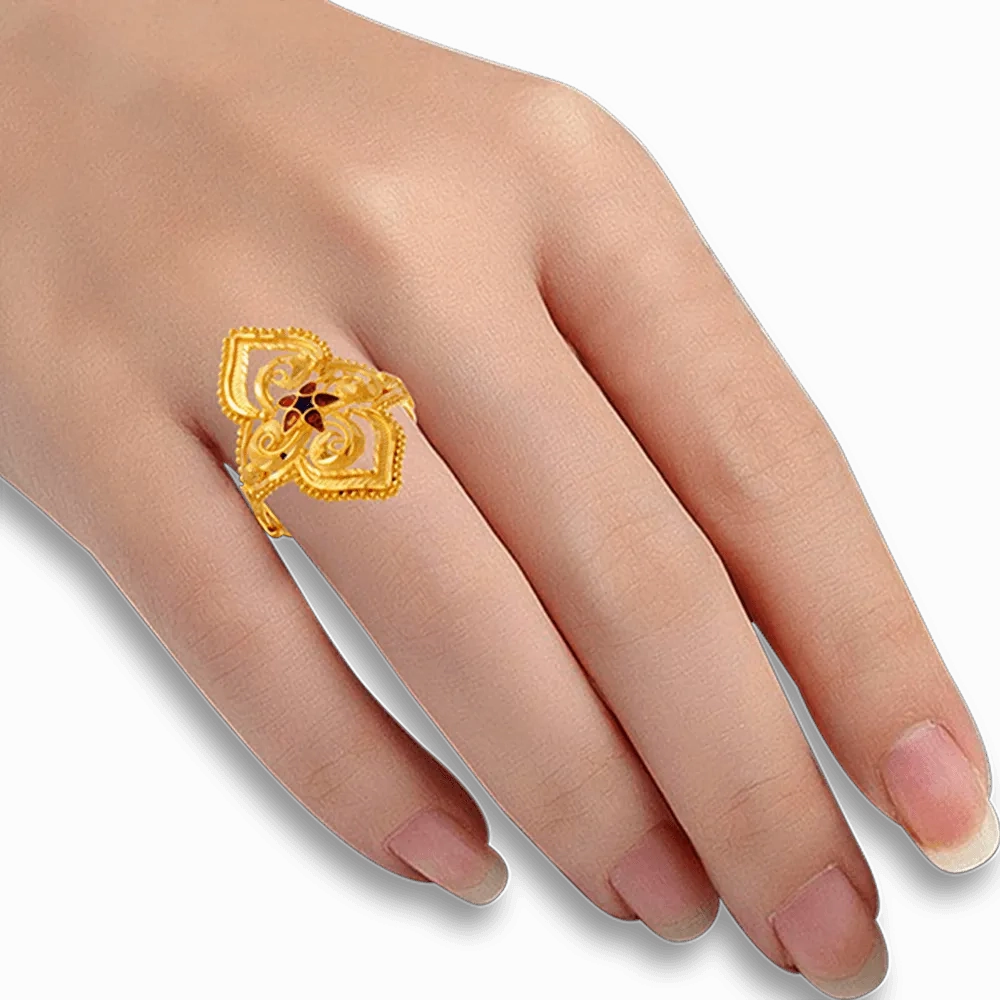 22KT Yellow Gold Ring For Women