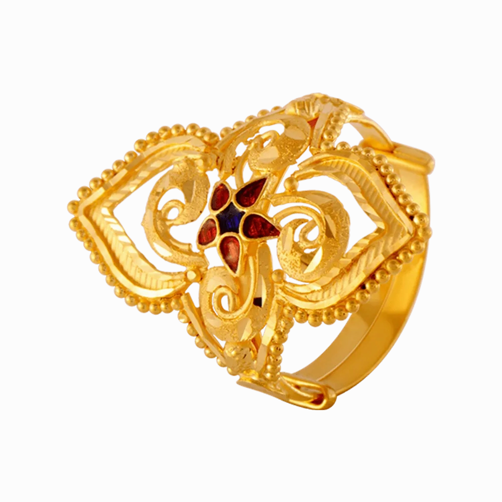 22KT Yellow Gold Ring For Women