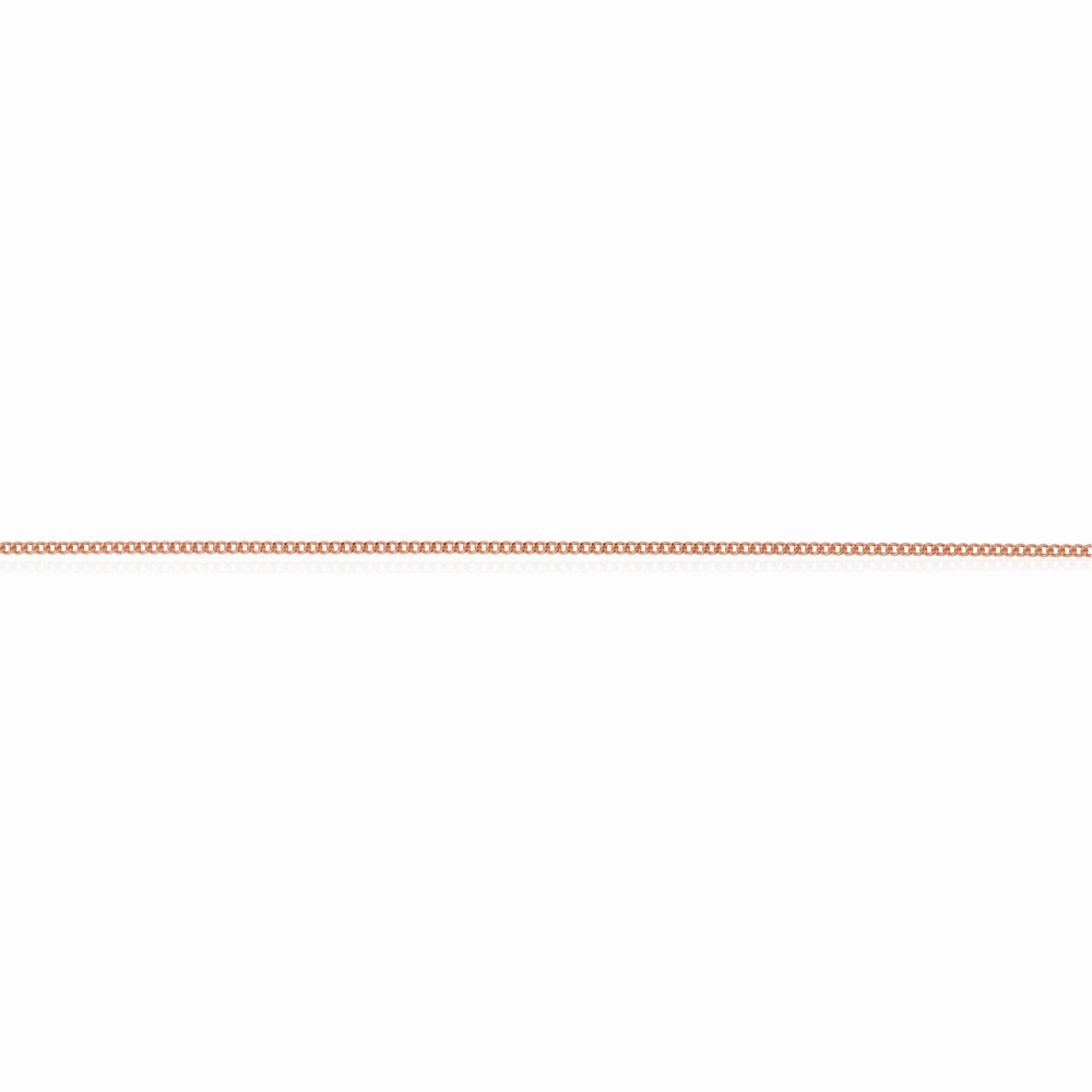 45cm Sterling Silver and Rose Gold Plated Curb Link Chain
