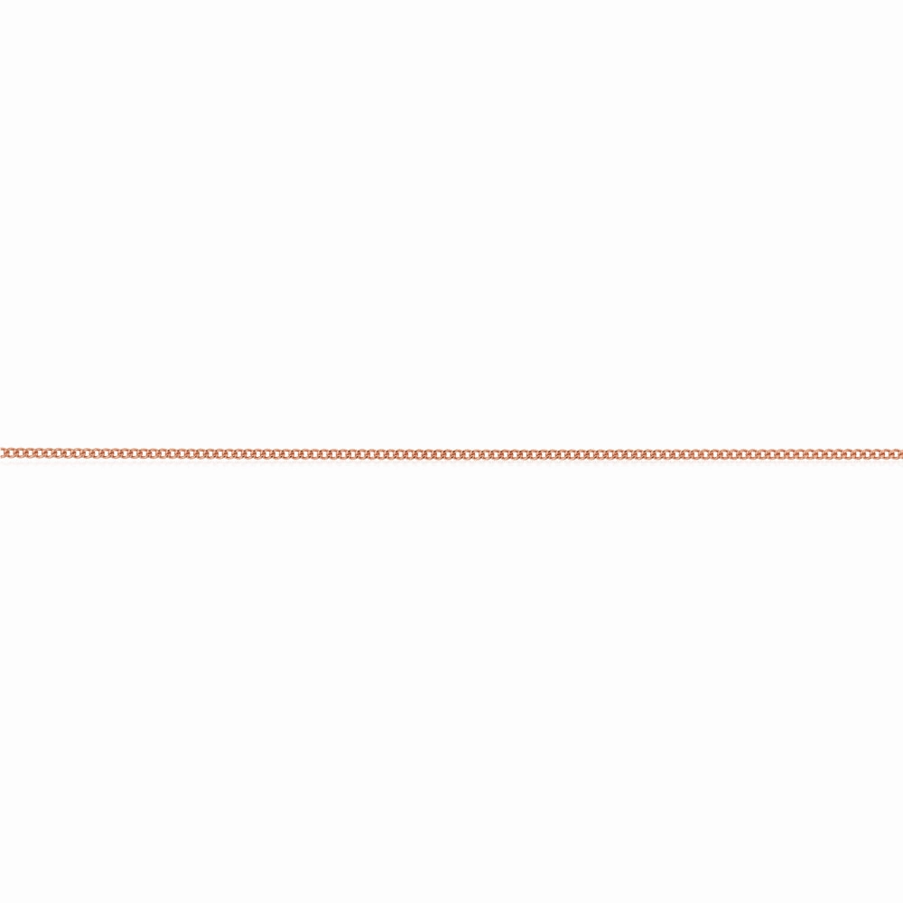 50cm Sterling Silver and Rose Gold Plate Curb Link Chain