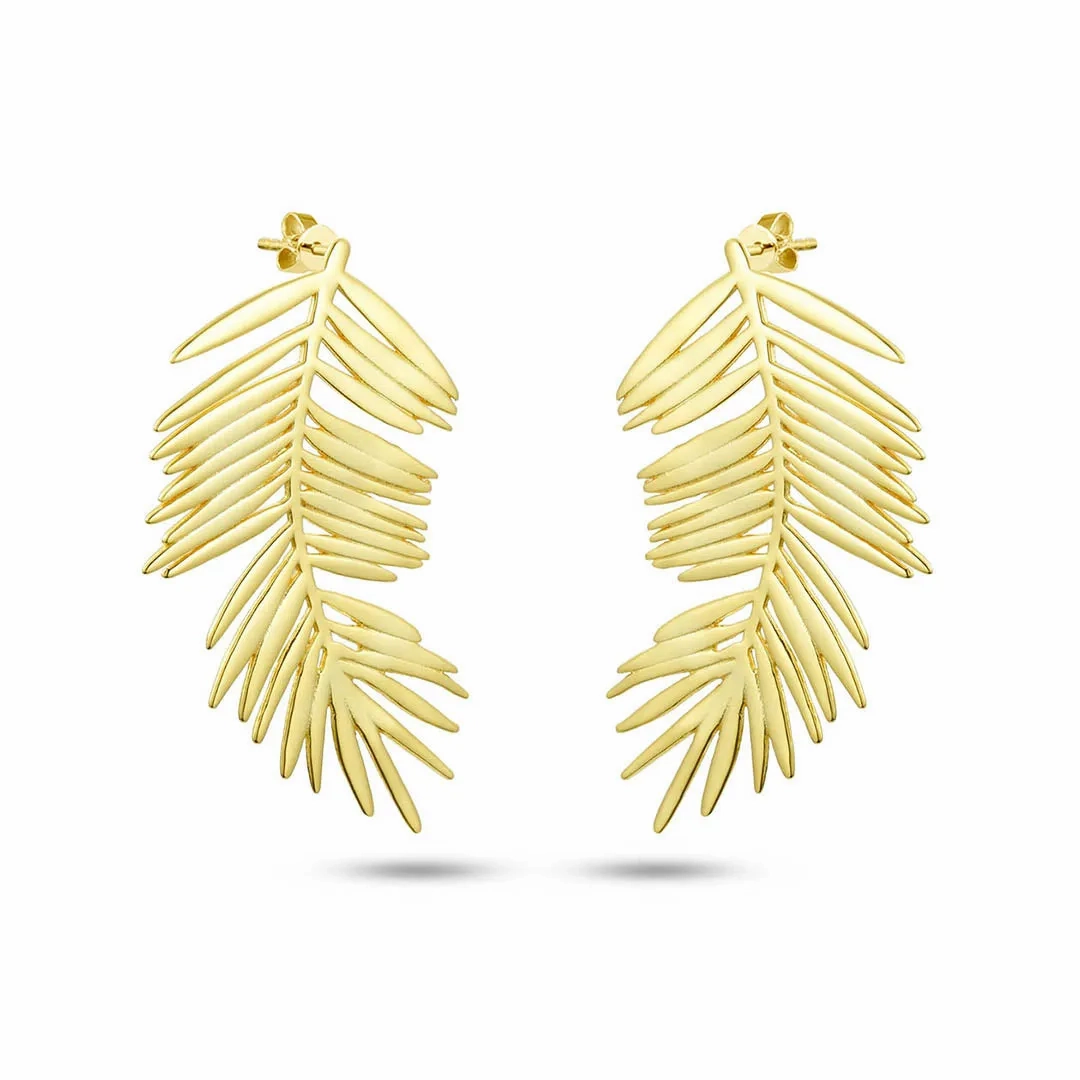925 Silver Earrings with 18k Yellow Gold Plated