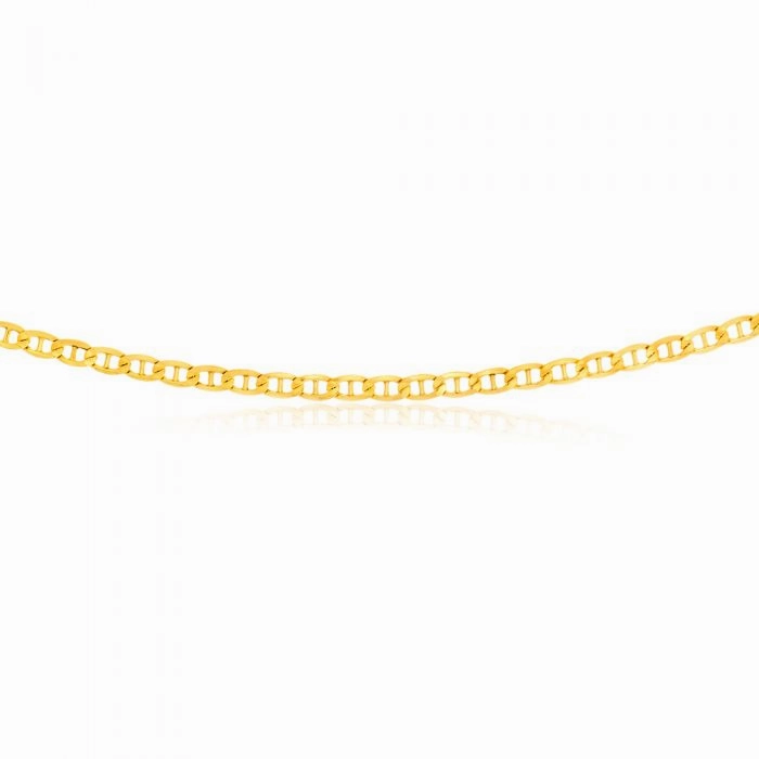 9ct Charming Yellow Gold Silver Filled Anchor Chain