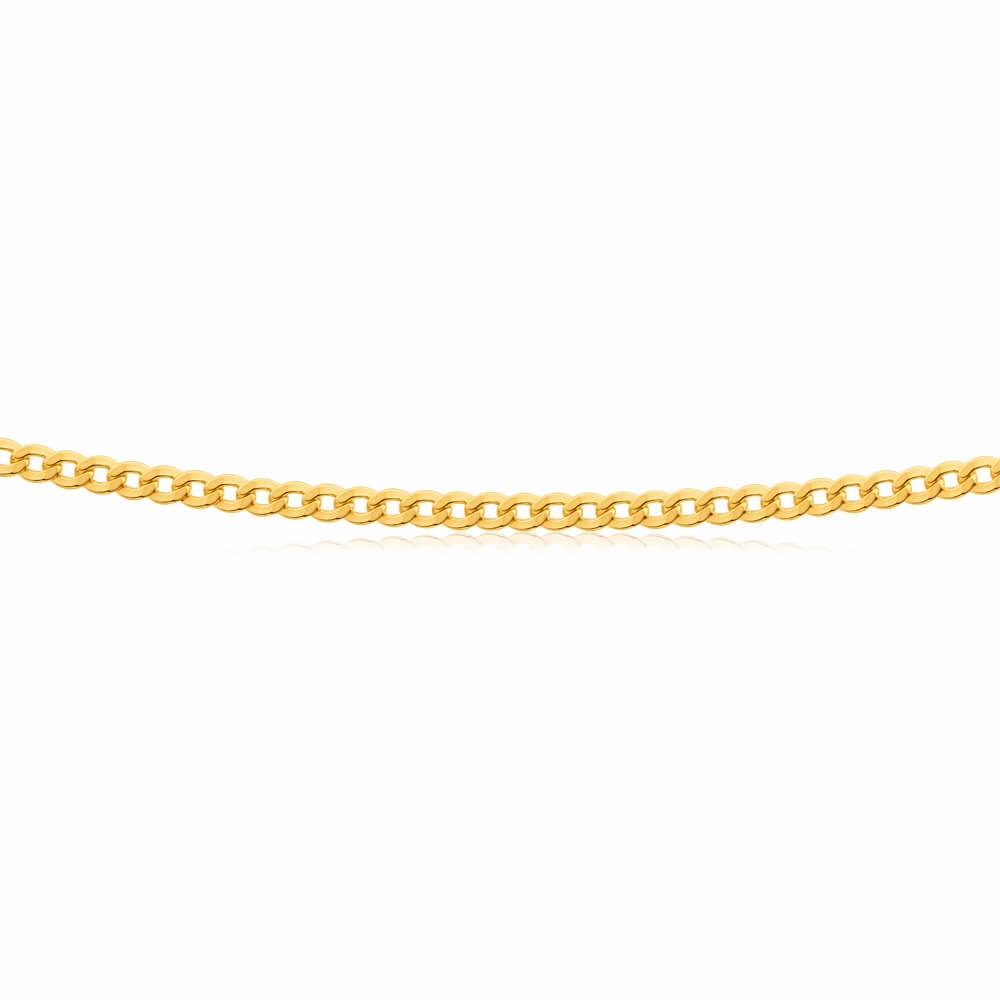 9ct Elegant Yellow Gold Copper Filled Curb 45cm Chain
