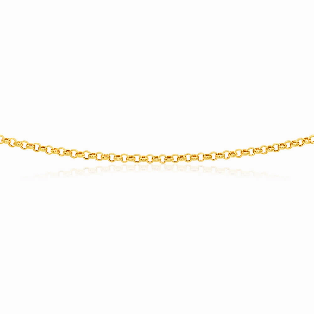 9ct Enticing Yellow Gold Silver Filled Belcher Chain