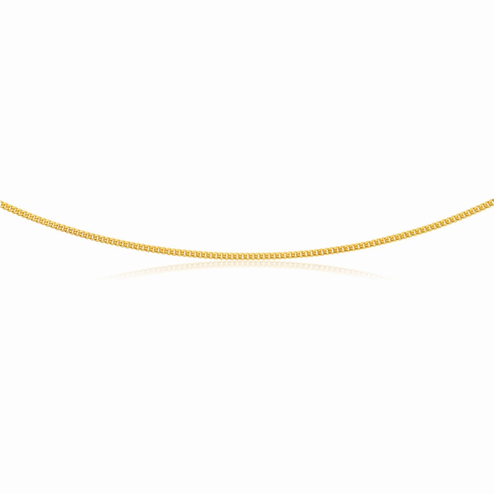 9ct Gold Filled Curb 40cm Chain 60 Gauge
