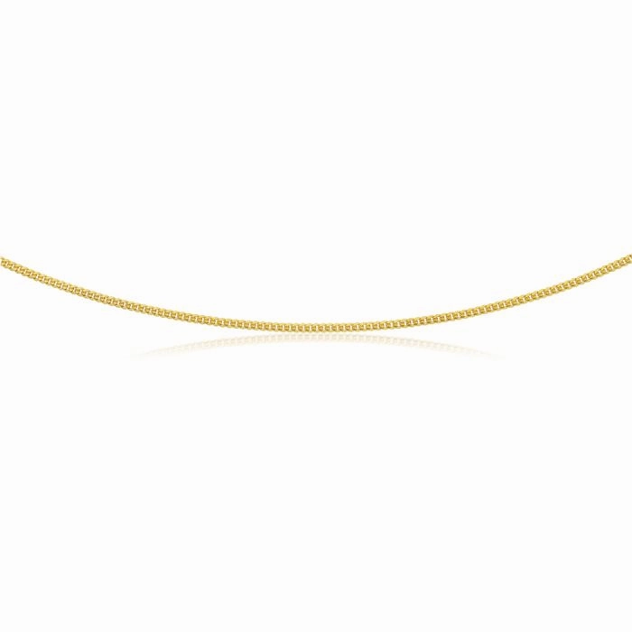 9ct Gold Filled Curb 50cm Chain 60 Gauge