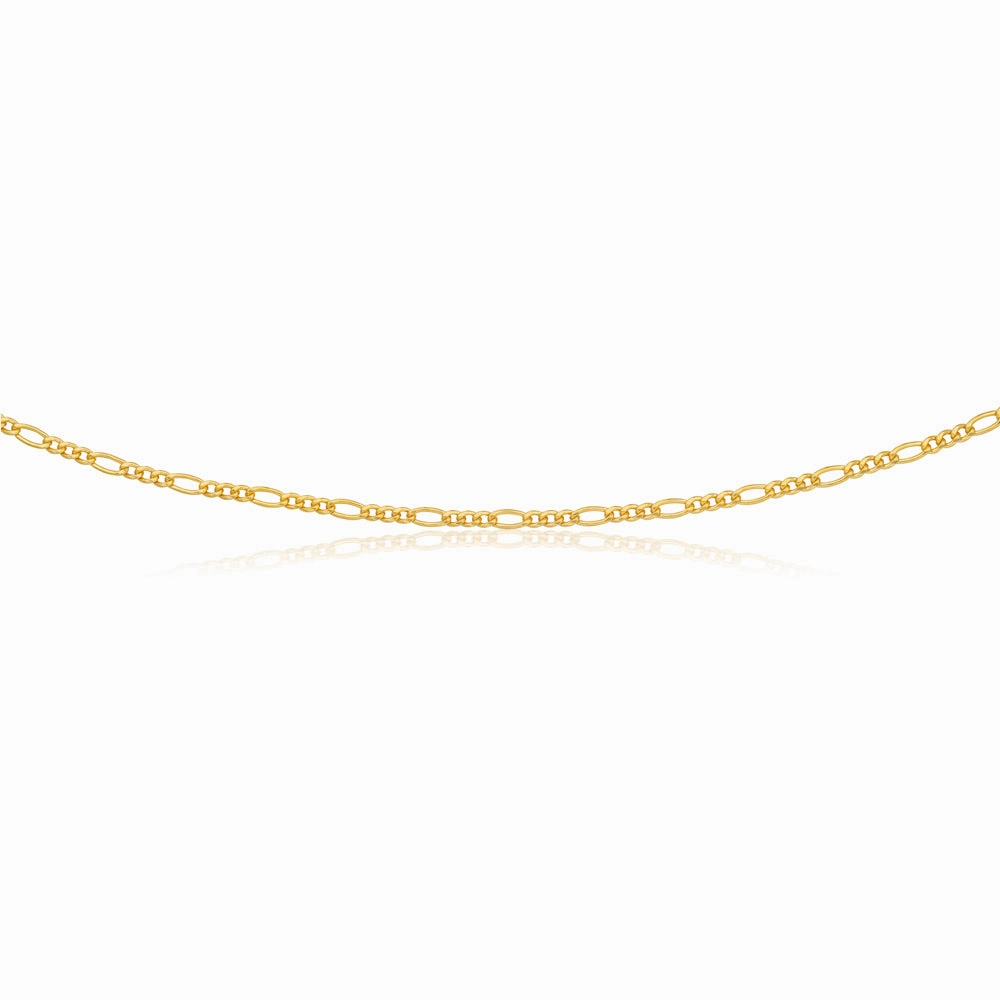 9ct Gold Filled  Figaro 50cm Chain 80 Gauge