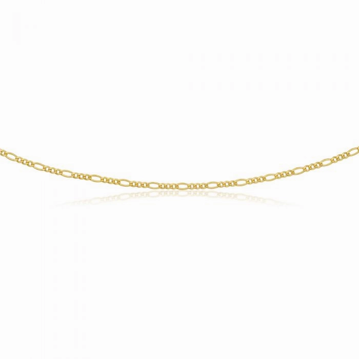 9ct Gold Filled Figaro 55cm Chain 80 Gauge