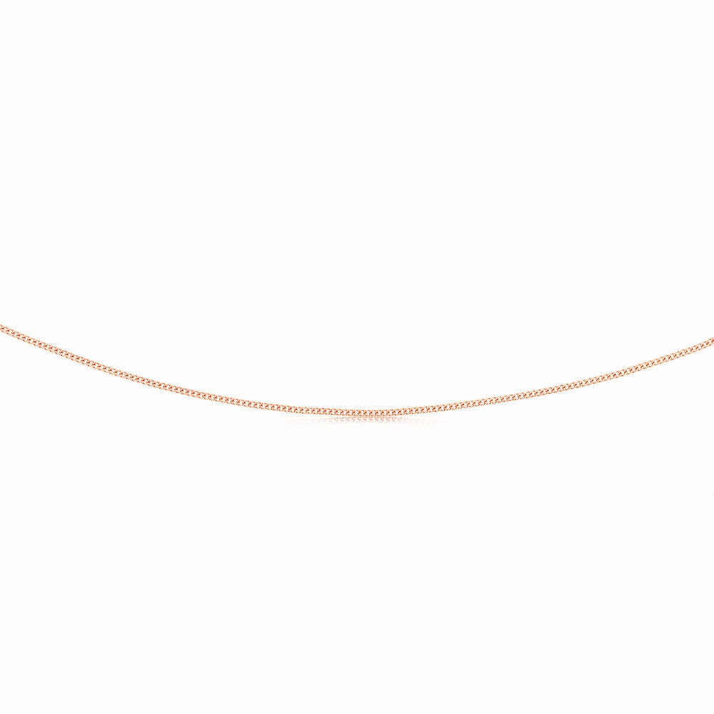 9ct Rose Gold Silver Filled 50cm Curb Chain