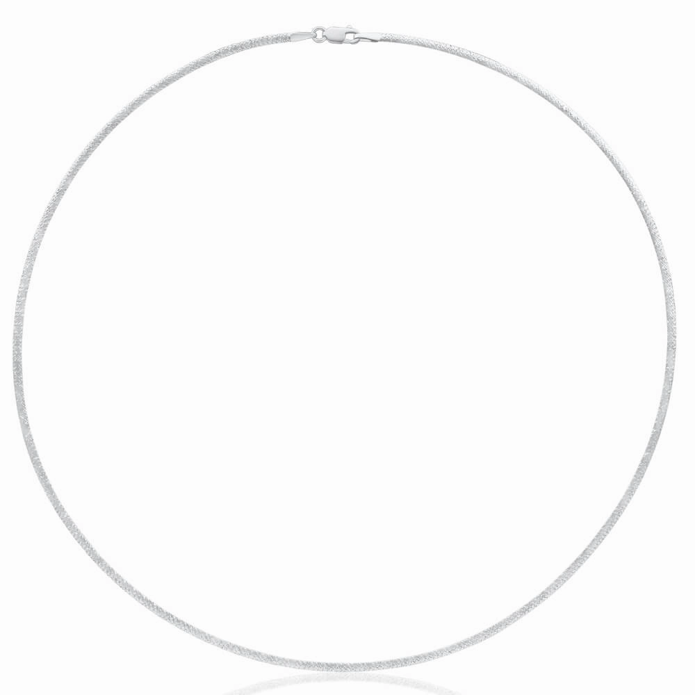 9ct White And Yellow Gold Silver Filled Reversible Omega Chain 43cm