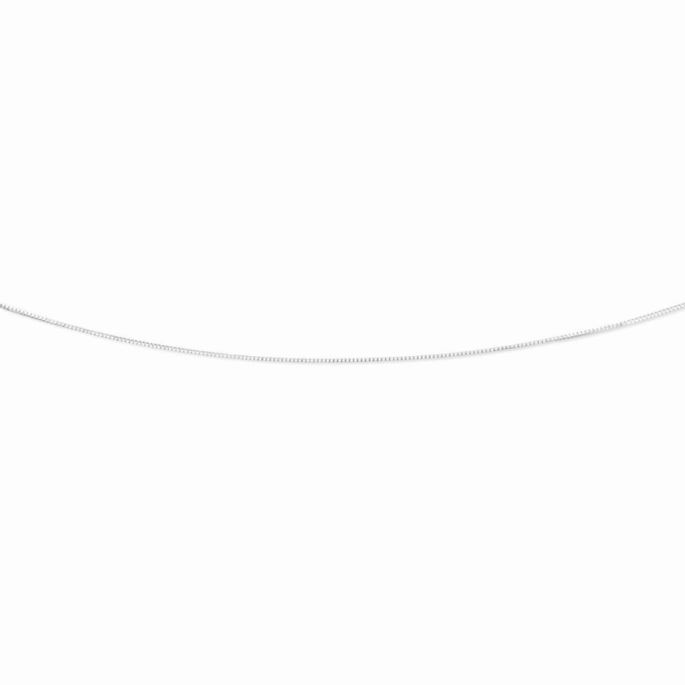 9ct White Gold 45cm Box Chain With Extender