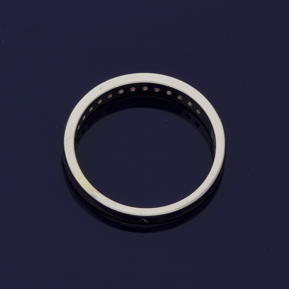 9ct White Gold Ruby & Diamond Eternity Ring