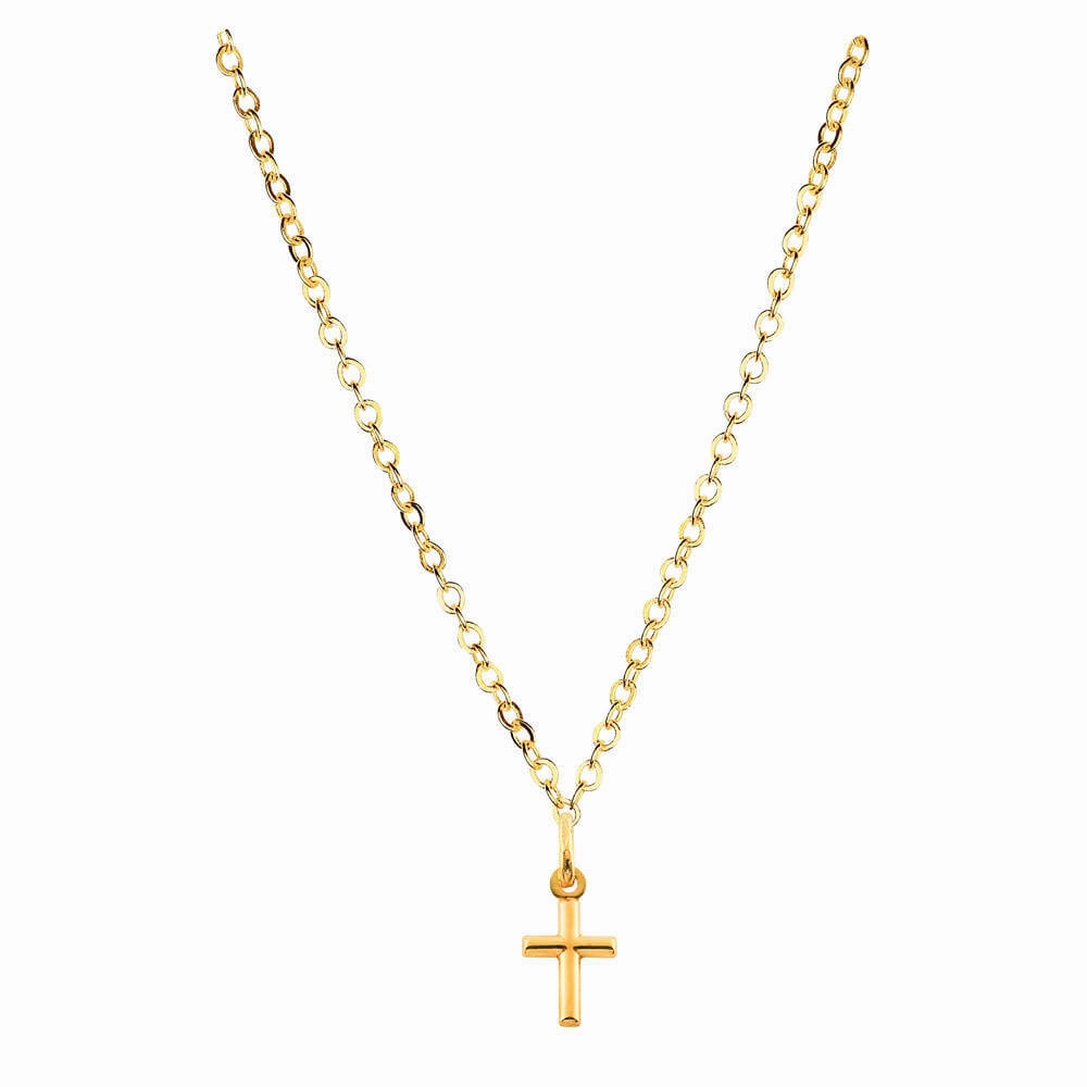 9ct Yellow 14mm Cross Gold Pendant