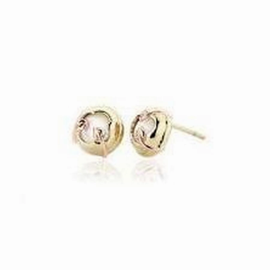 9ct Yellow & Rose Gold Tudor Court Mother-Of-Pearl Stud Earrings