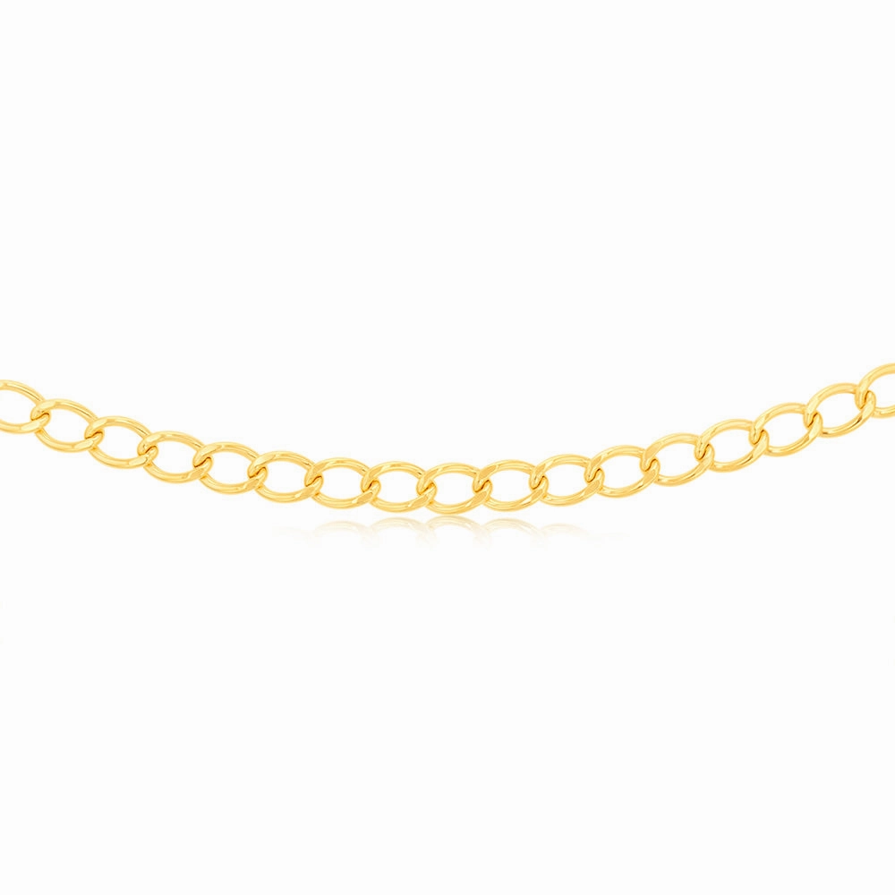 9ct Yellow Gold 150 Gauge Open Curb 45cm Chain