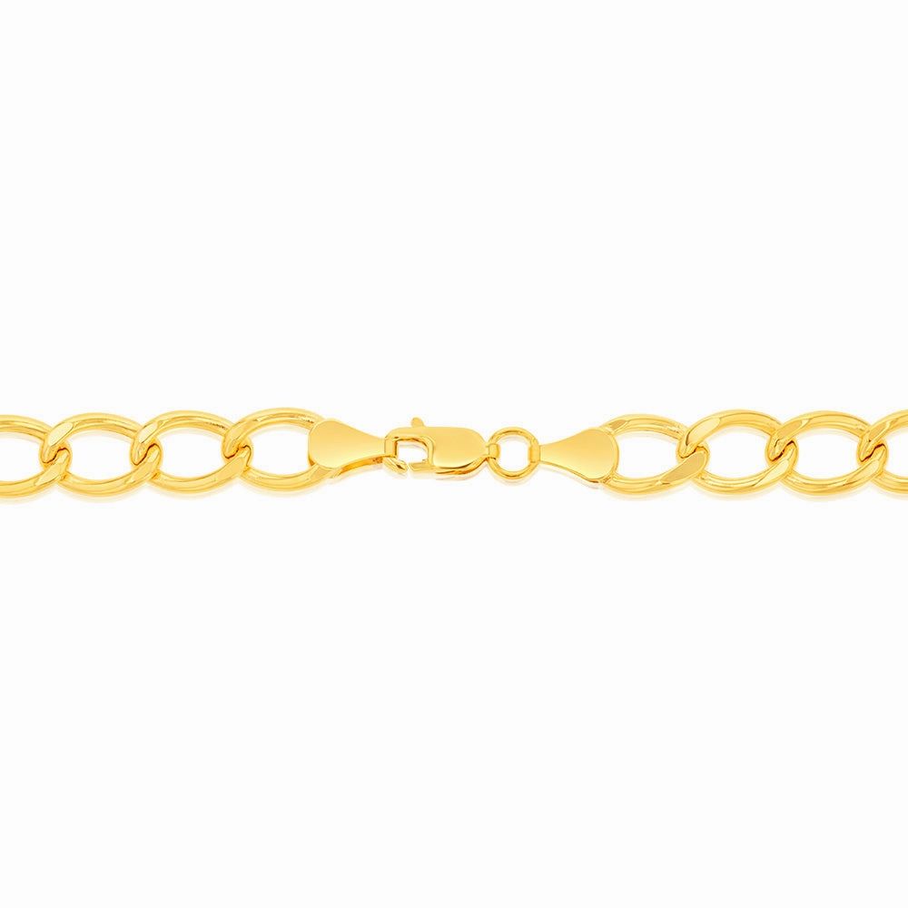 9ct Yellow Gold 150 Gauge Open Curb 45cm Chain