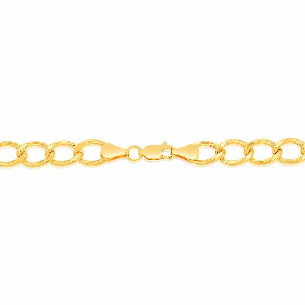 9ct Yellow Gold 150 Gauge Open Curb 50cm Chain
