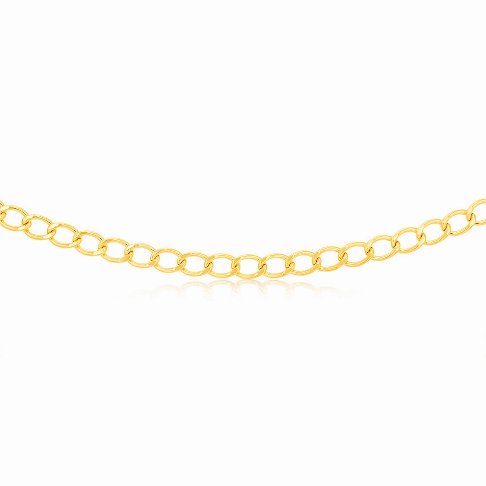 9ct Yellow Gold 150 Gauge Open Curb 50cm Chain